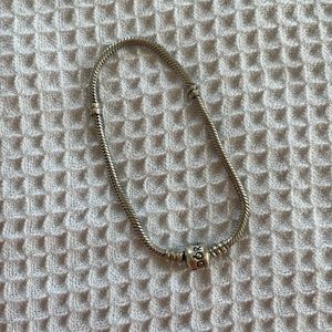 Silver Pandora charm bracelet